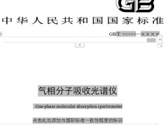 《氣體分析器性能表示 第1部分：總則》和《氣相分子吸收光譜儀》（征求意見稿）發(fā)布