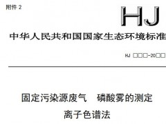 離子色譜法測(cè)定磷酸霧、硝酸霧的兩項(xiàng)生態(tài)環(huán)境標(biāo)準(zhǔn)正在征集意見