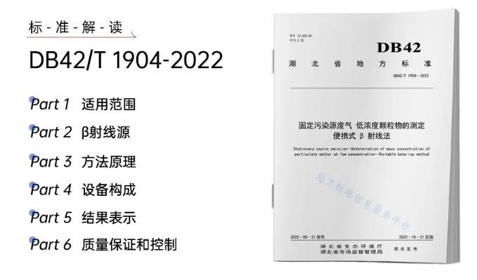 DB42/T1904—2022《固定污染源廢氣 低濃度顆粒物的測(cè)定 便攜式 β 射線法