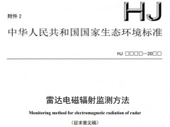 國家生態(tài)環(huán)境標(biāo)準(zhǔn)：雷達(dá)電磁輻射監(jiān)測方法(征求意見稿)