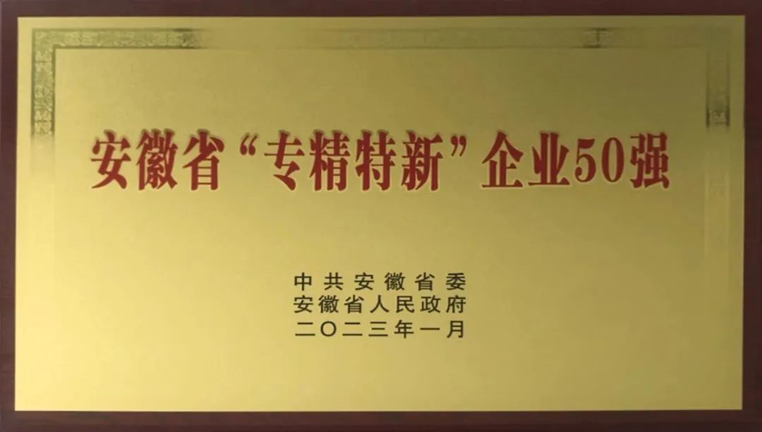 安徽藍(lán)盾光電子股份榮獲安徽省“專精特新”企業(yè)50強(qiáng)榮譽(yù)稱號