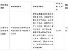 天健生物醫(yī)學(xué)實(shí)驗(yàn)室預(yù)算5600萬 采購共聚焦顯微鏡、質(zhì)譜儀等儀器設(shè)備